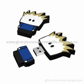PVC Shape USB Flash Stick, Customized Imprinted Logos Welcomed, PayPal Payment Accepted